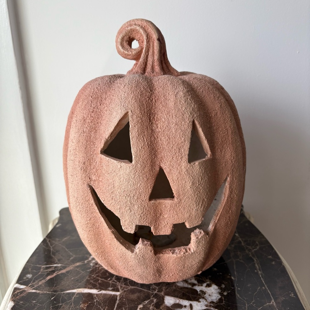 Martha Stewart Terracotta Pumpkin with LED light